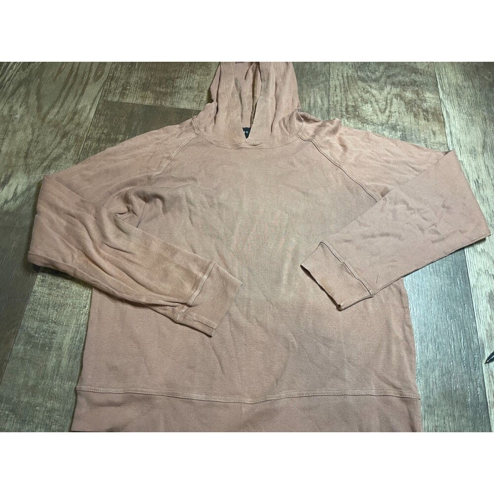 RETRO BOX OFFICE Hooded Shird Hoodie Womens Large L Brown